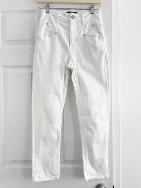 Isabel Marant "Niliane" Jeans in White, size 36. Fits like a size 2